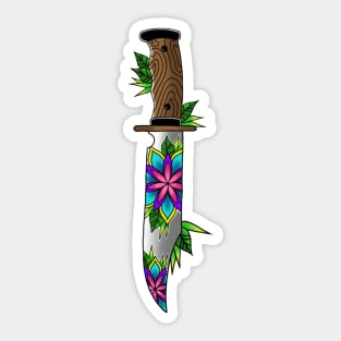 Floral Knife Sticker